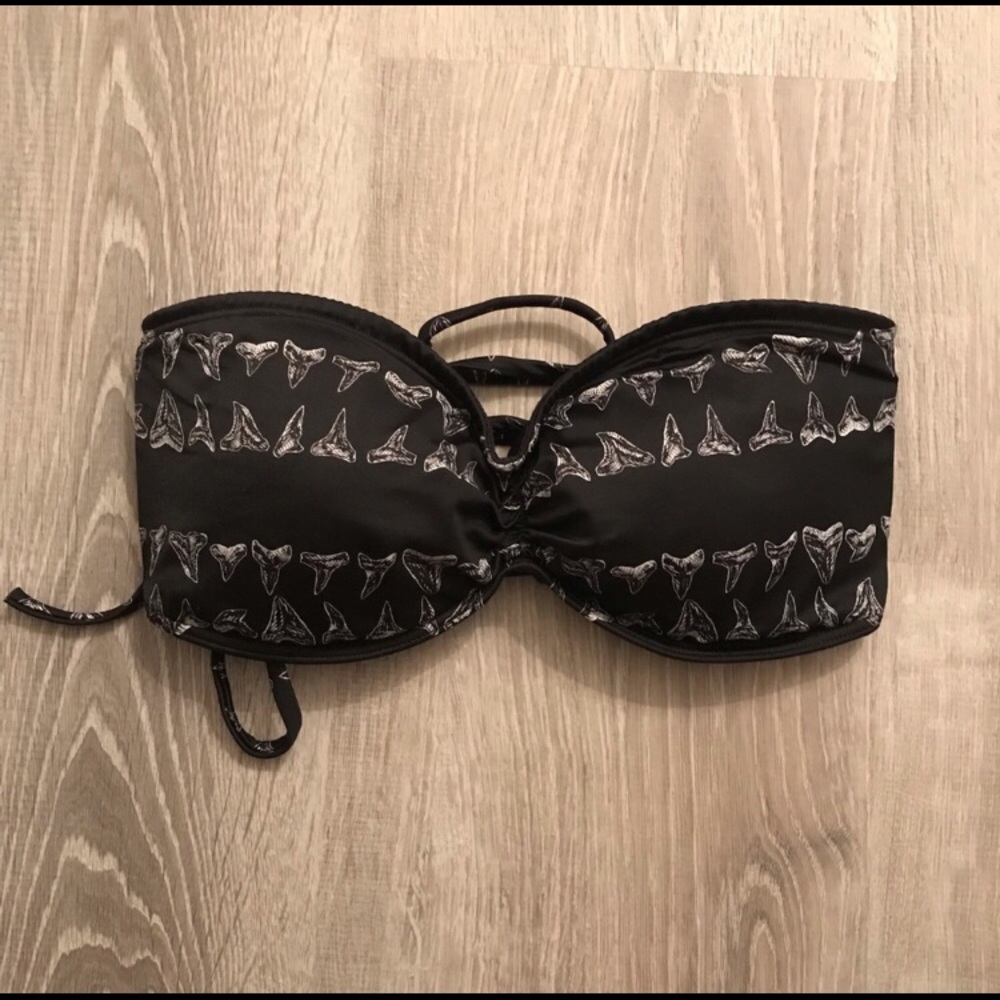 RVCA Bandeau Bikini Top - Shark Teeth